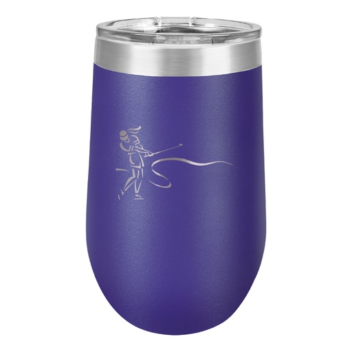 16 OZ. PURPLE POLAR CAMEL STEMLESS STAINLESS TUMBLER WITH LID
